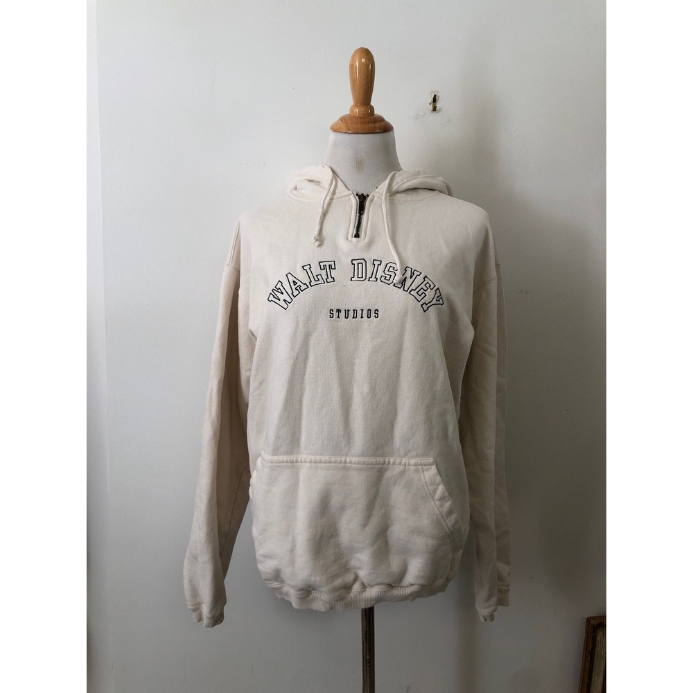 Walt Disney studio embroidered logo off white sweatshirt hoodie Disney Originals